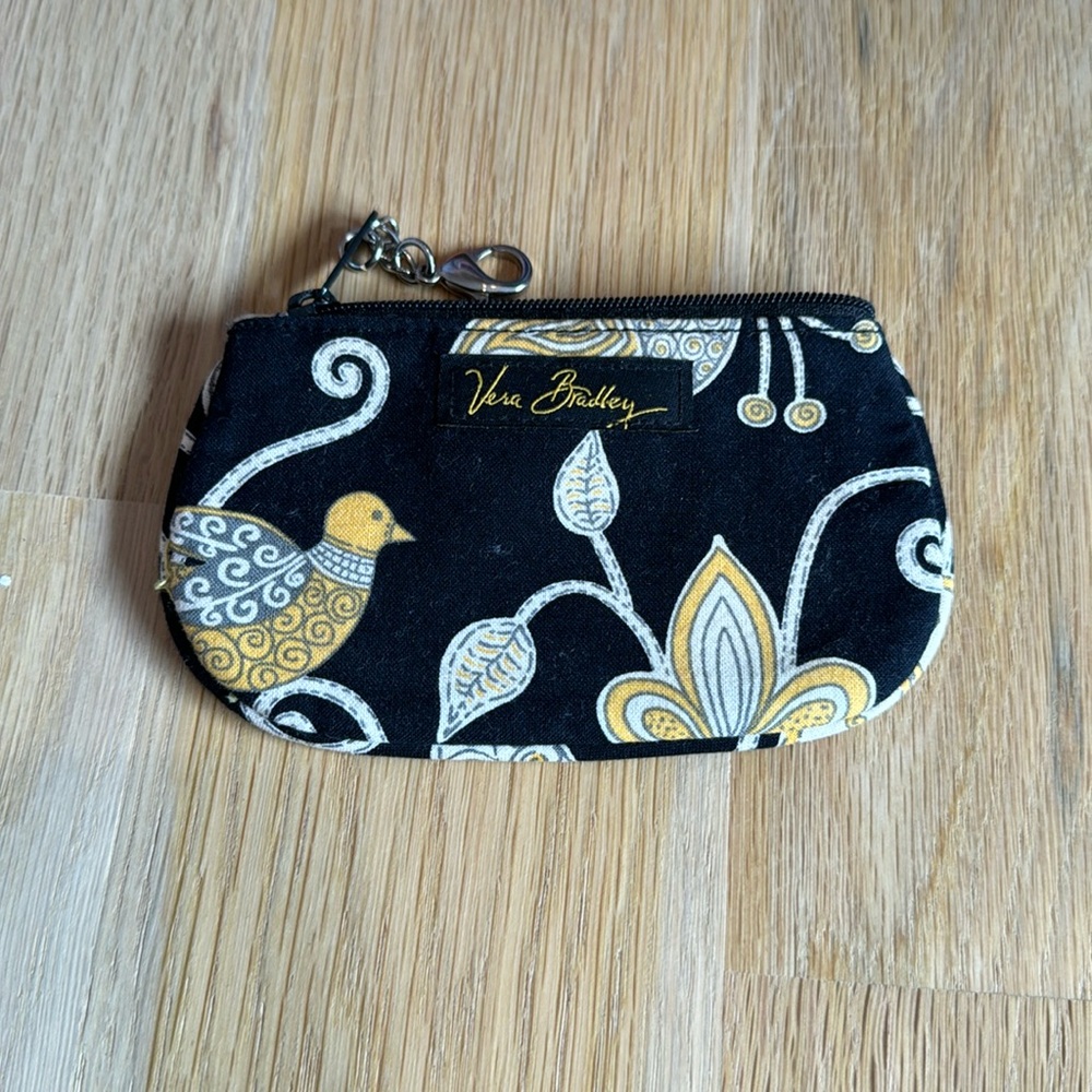 Vera bradley small card wallet keychain